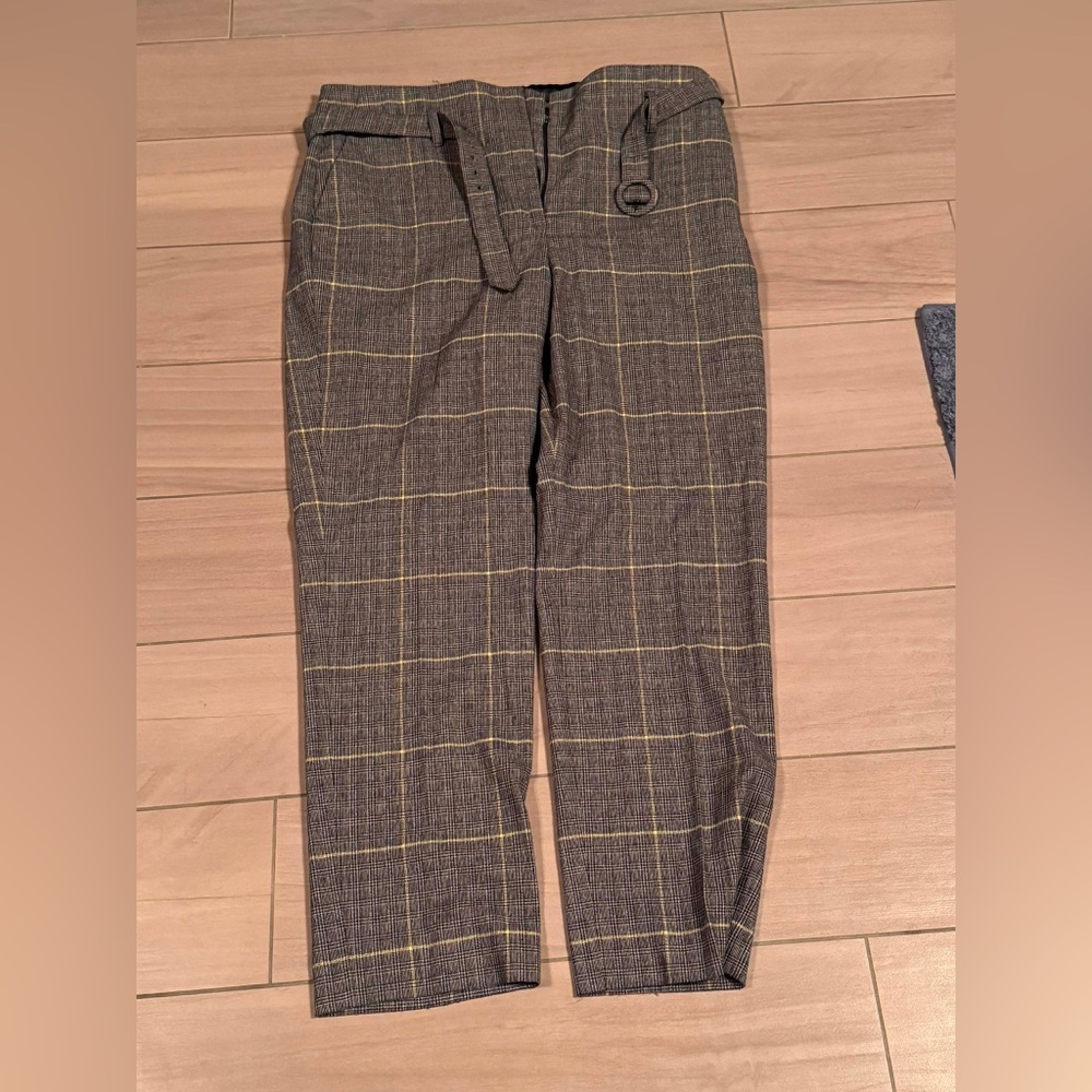 Women's dress Plaid Pants - Brown with Accents size 10